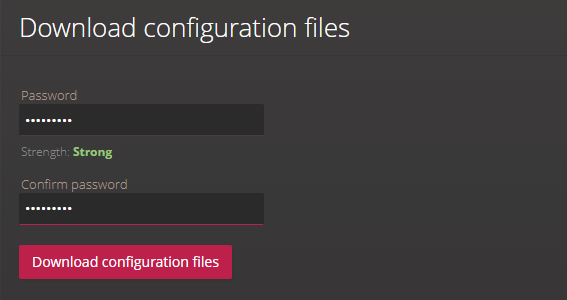 Download configuration files section of the System status page in the Synergis Appliance Portal.