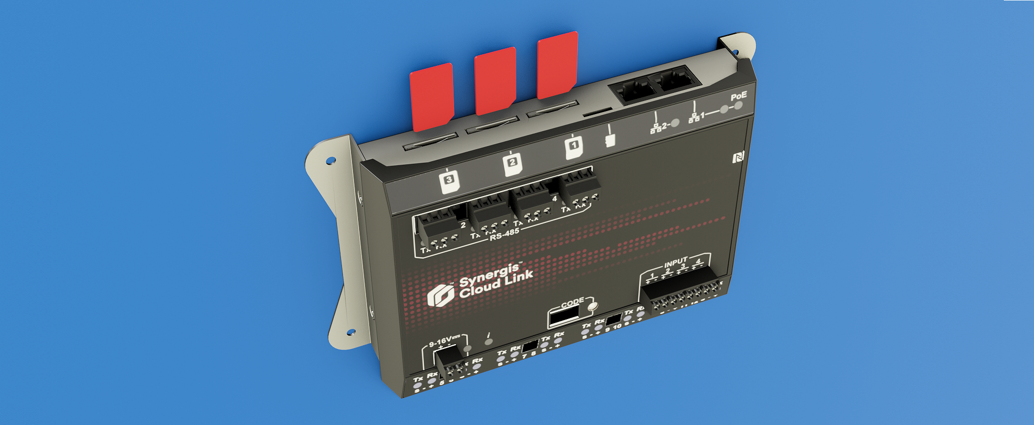 Synergis Cloud Link with three SAM cards.