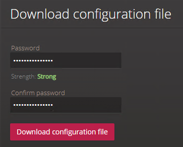 Download configuration file section of the System status page in the Synergis Appliance Portal.